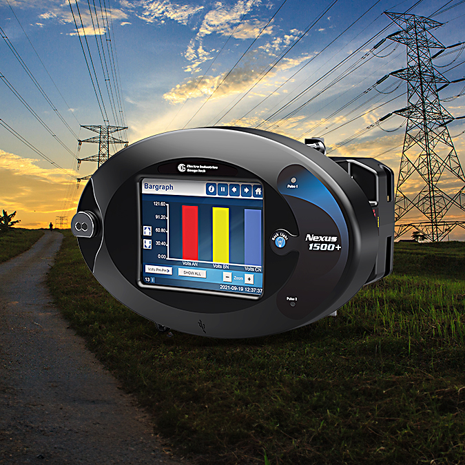 Electro Industries Nexus 1500+ power quality meter with colour display